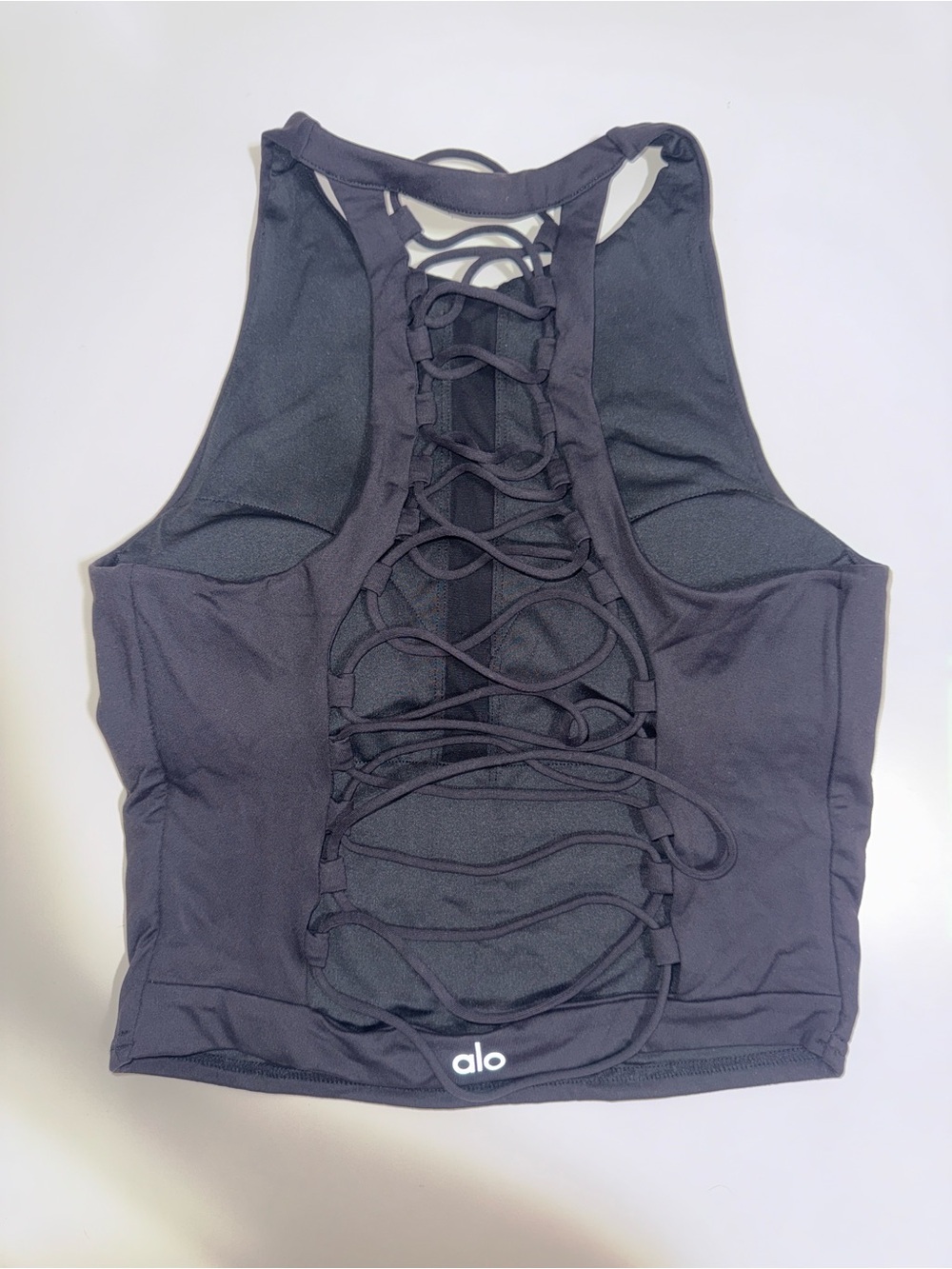 Alo Yoga Movement Strappy Back High Neck Sports Bra - Picture 2 of 7